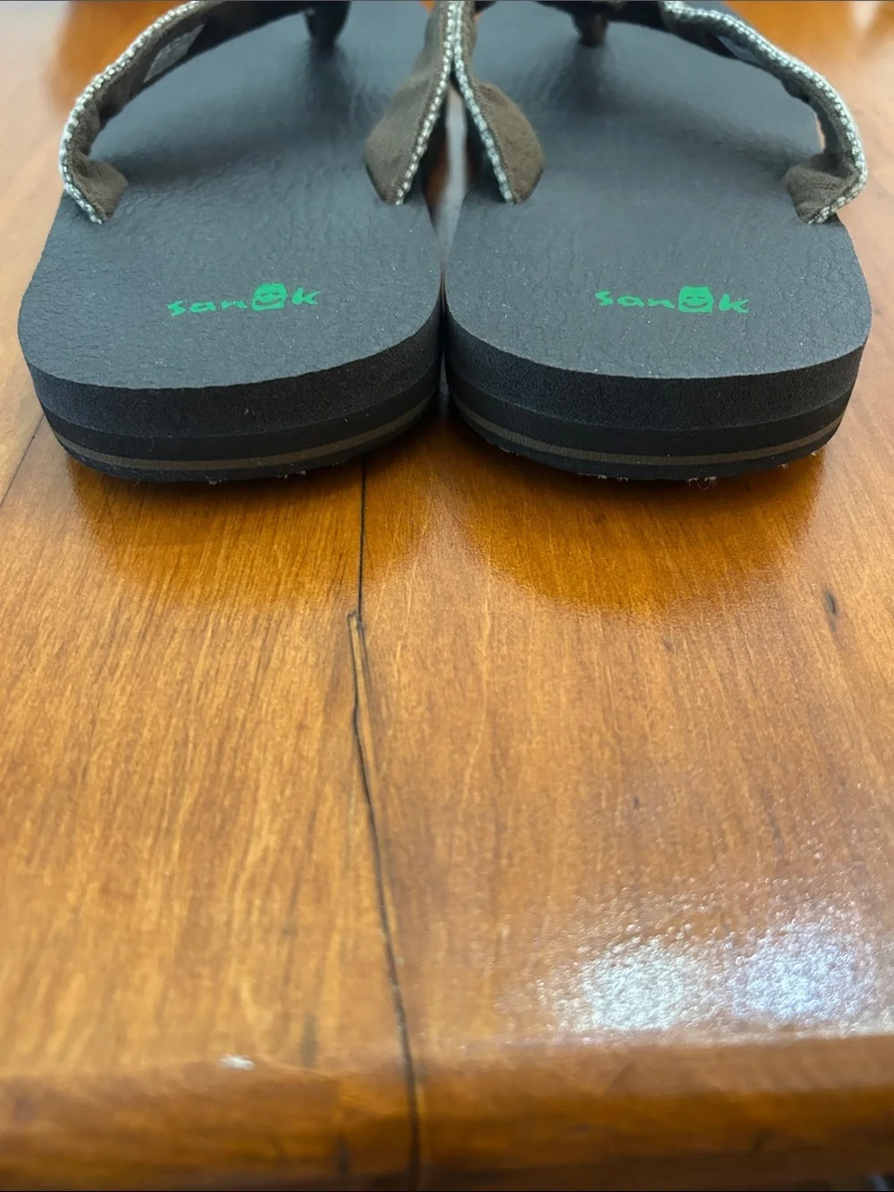 Sanuk Beer Cozy Flip Flops Men’s 13 Brown Comfort Beach Thong Sandals